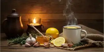 chá de alho com limão